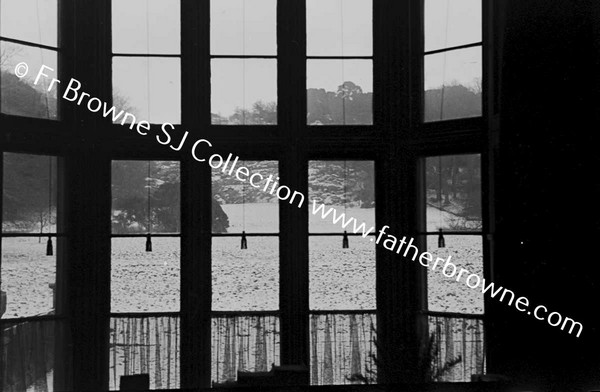 KILRUDDERY SNOW THROUGH WINDOW OF STUDY